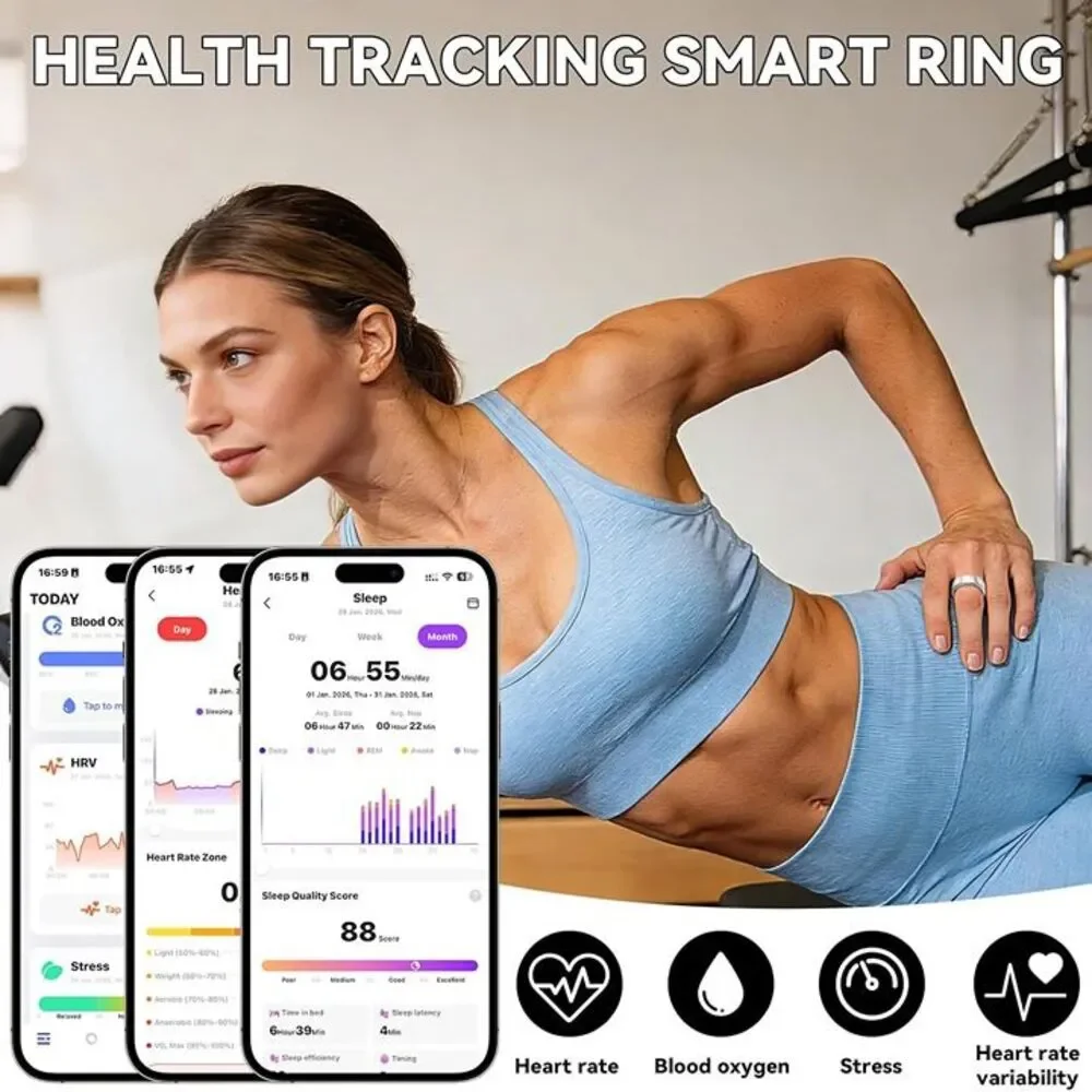 Smart Ring for Women Men,Fitness Tracker Ring, size 13, inner diameter: 22.2 mm
